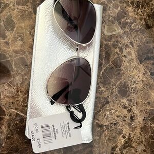 Topman Silver Aviator Sunglasses
